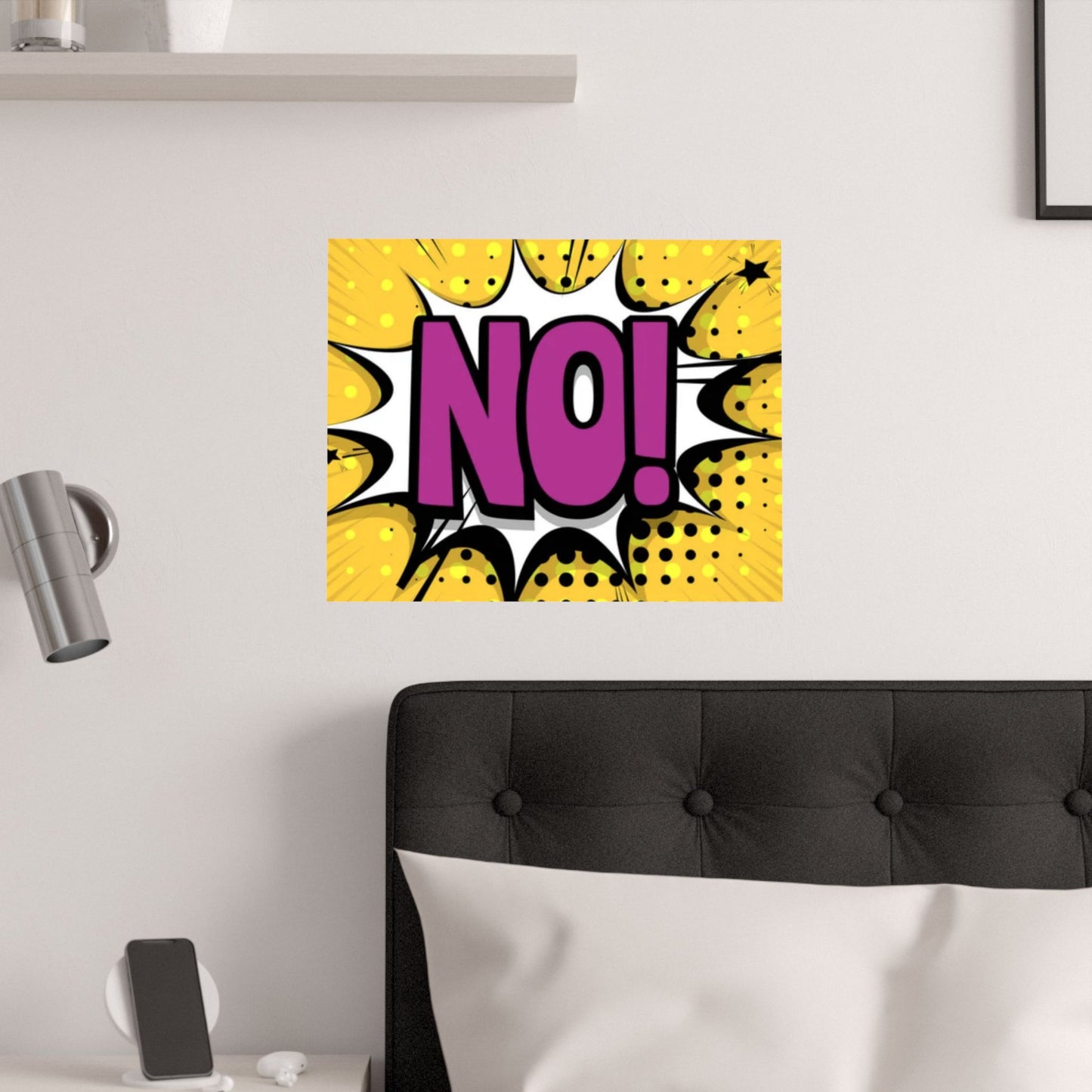 NO! Pop Art Satin Poster