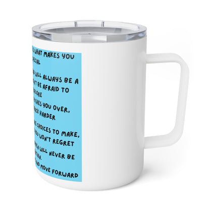 Inspirational Quote 10oz Insulated Coffee Mug — Encouragement Design
