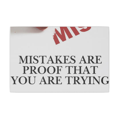 Motivational Canvas Print – "Mistakes Are Proof That You Are Trying" - Horizontal