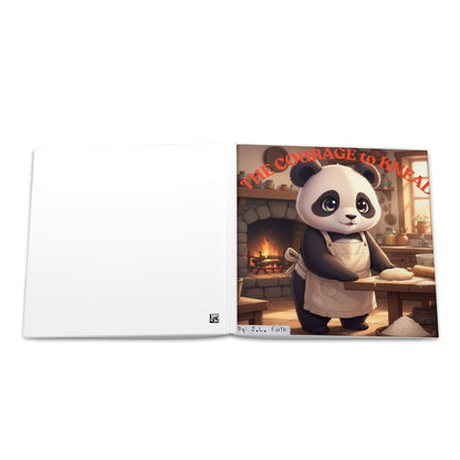 Hardcover Photo Book — “The Courage to Knead” Cute Panda Baking Keepsake