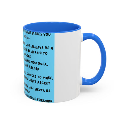 Inspirational Quote Color Accent Mug — Motivational Daily Reminder (11oz)