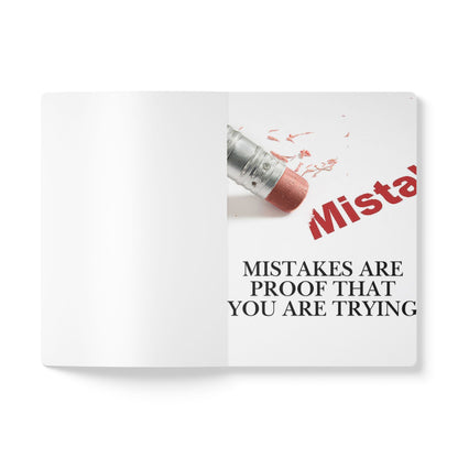 Motivational Softcover Journal — “Mistakes Are Proof That You Are Trying”