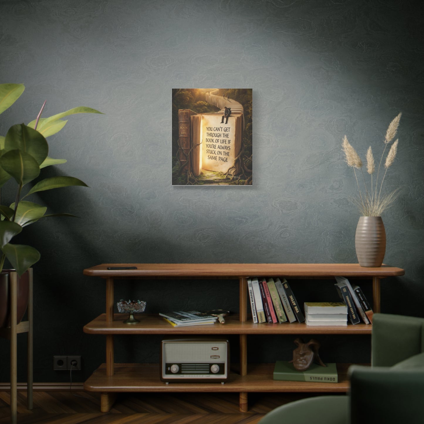 Inspirational Canvas Wall Art — "You Can't Get Through the Book of Life" Quote