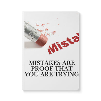 Motivational Softcover Journal — “Mistakes Are Proof That You Are Trying”