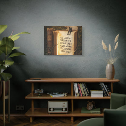 Inspirational Canvas Wall Art — "You Can't Get Through the Book of Life" Quote