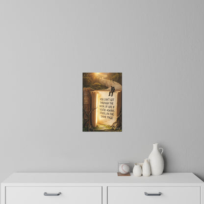 Wall Decal — "You Can't Get Through the Book of Life" Inspirational Book Quote