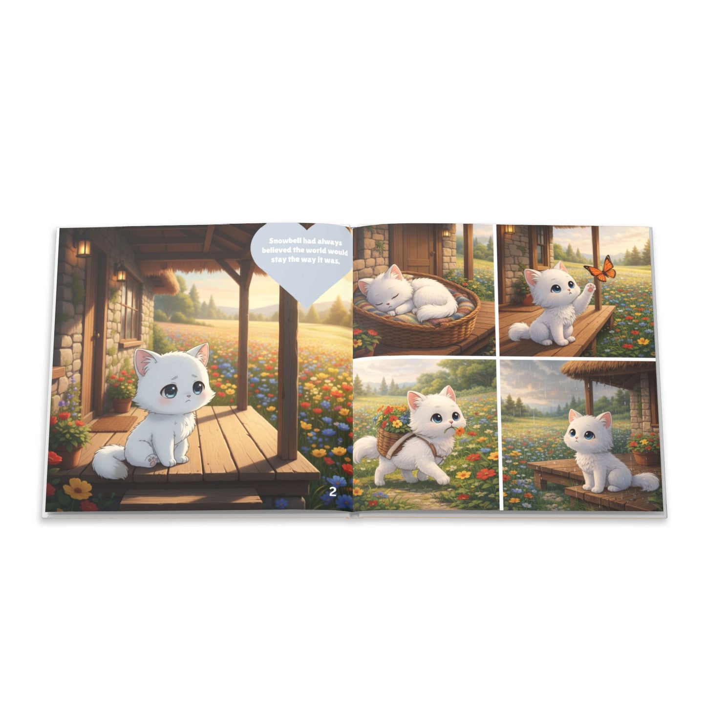 Hardcover Book — "Snowbell: The Space Between Seasons" Children's Book