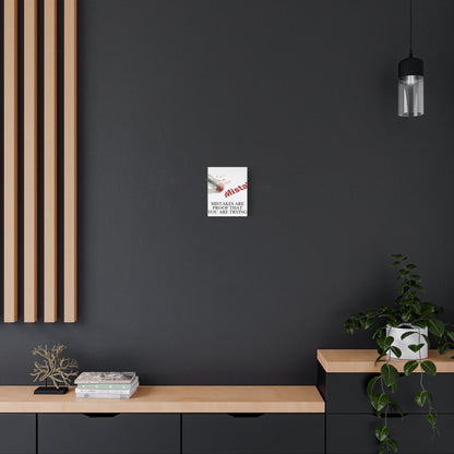Mistakes Are Proof That You Are Trying — Matte Stretched Canvas Wall Art (Vertical)