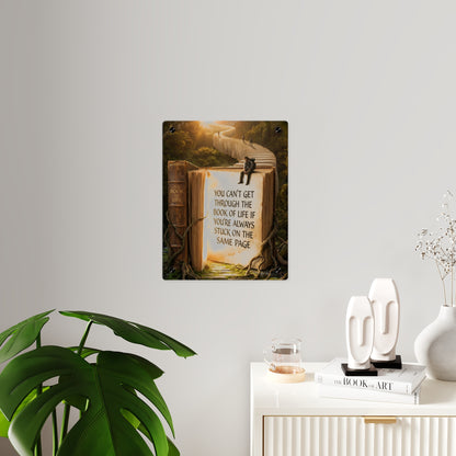 Acrylic Wall Art — "You Can't Get Through the Book of Life" Inspirational Quote Panel