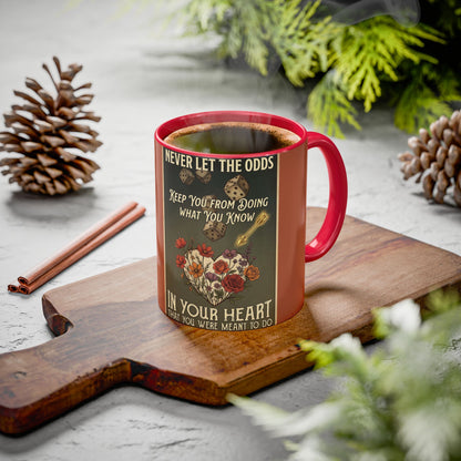 Inspirational Vintage Dice & Roses Coffee Mug (11oz/15oz)