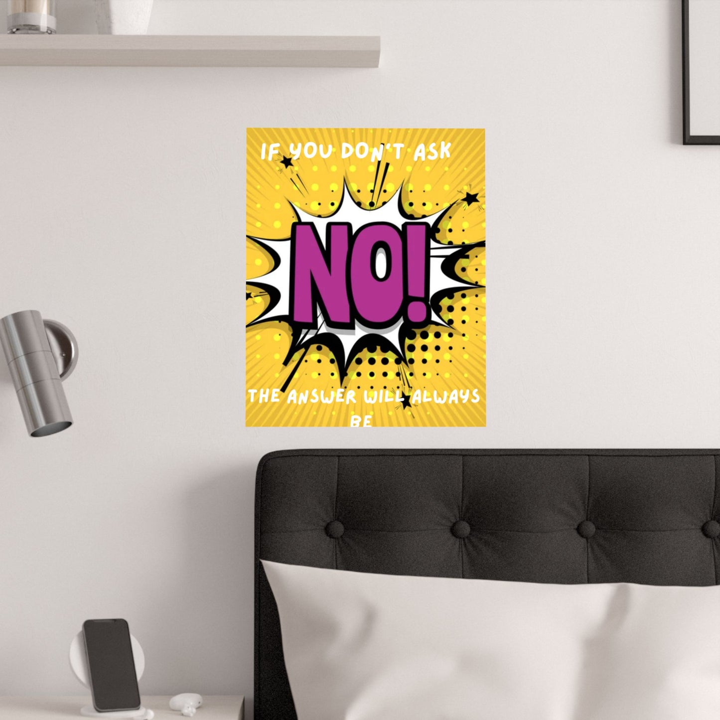 NO! Pop Art Satin Poster