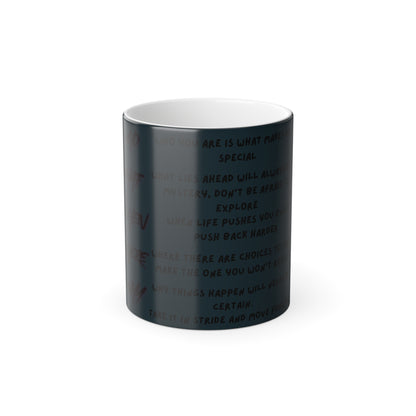 Color-Changing Inspirational Quote Mug — 11oz Morphing Coffee Cup