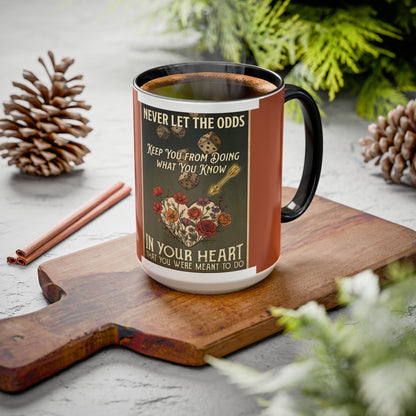 Inspirational Vintage Dice & Roses Coffee Mug (11oz/15oz)