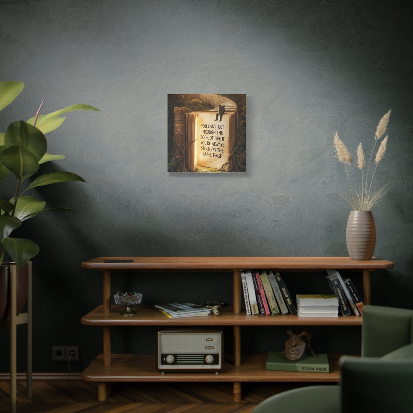 Inspirational Canvas Wall Art — "You Can't Get Through the Book of Life" Quote