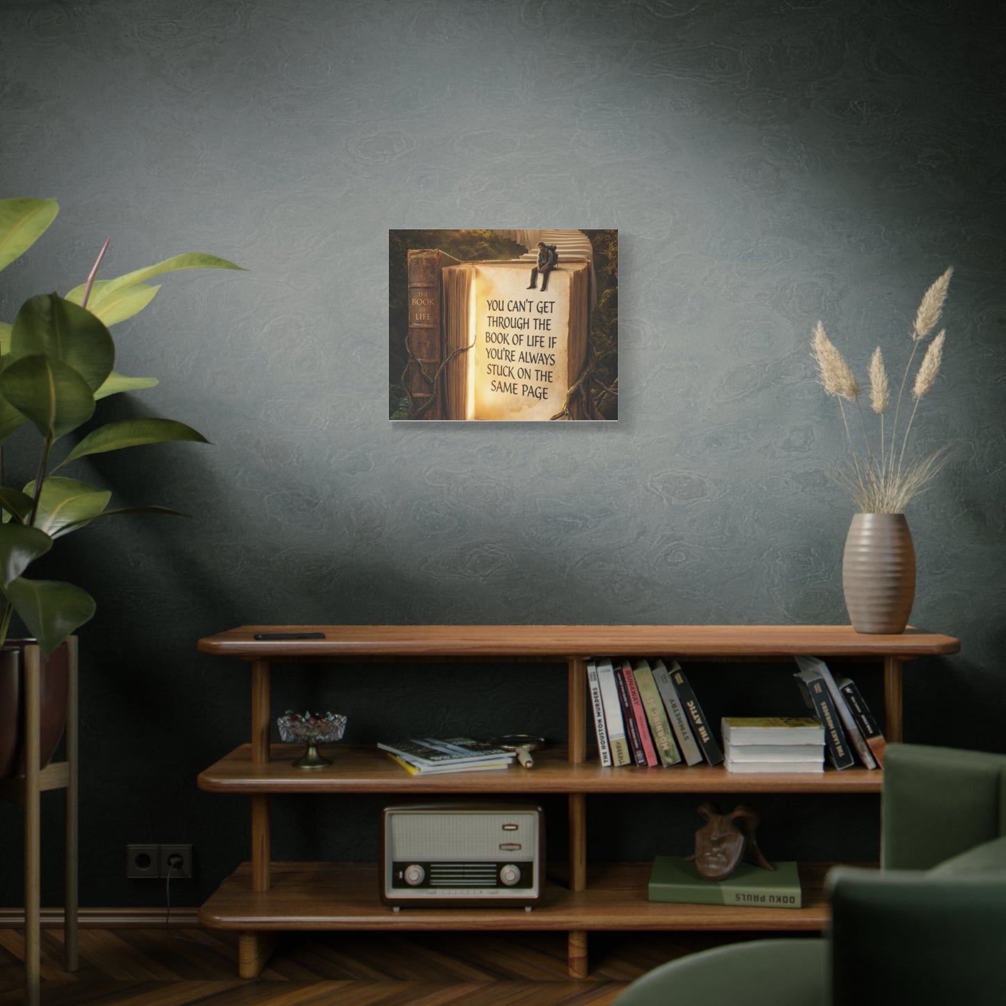 Inspirational Canvas Wall Art — "You Can't Get Through the Book of Life" Quote
