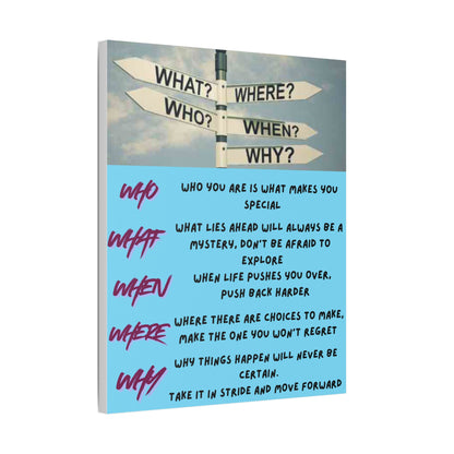 Motivational Question Sign Stretched Canvas