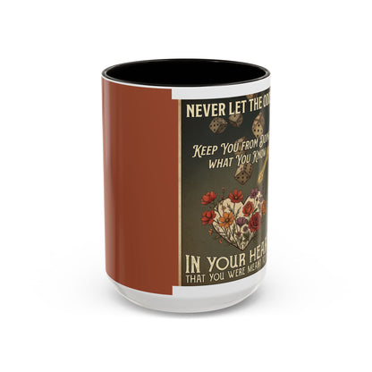 Inspirational Vintage Dice & Roses Coffee Mug (11oz/15oz)