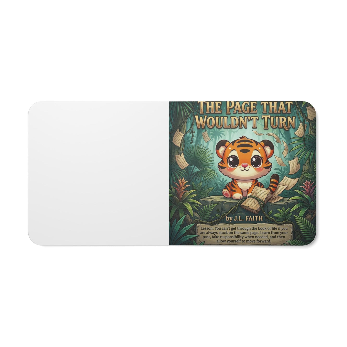 Board Book — The Page That Wouldn't Turn: Toddler Tiger Story about Regret & Second Chances