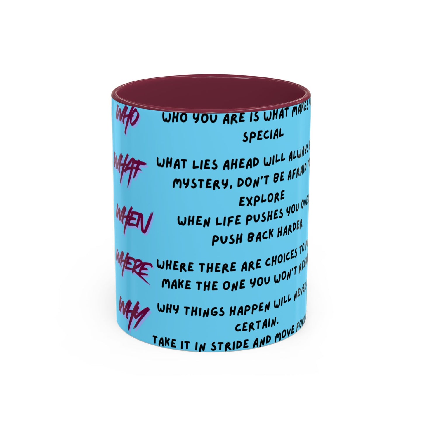 Inspirational Quote Color Accent Mug — Motivational Daily Reminder (11oz)