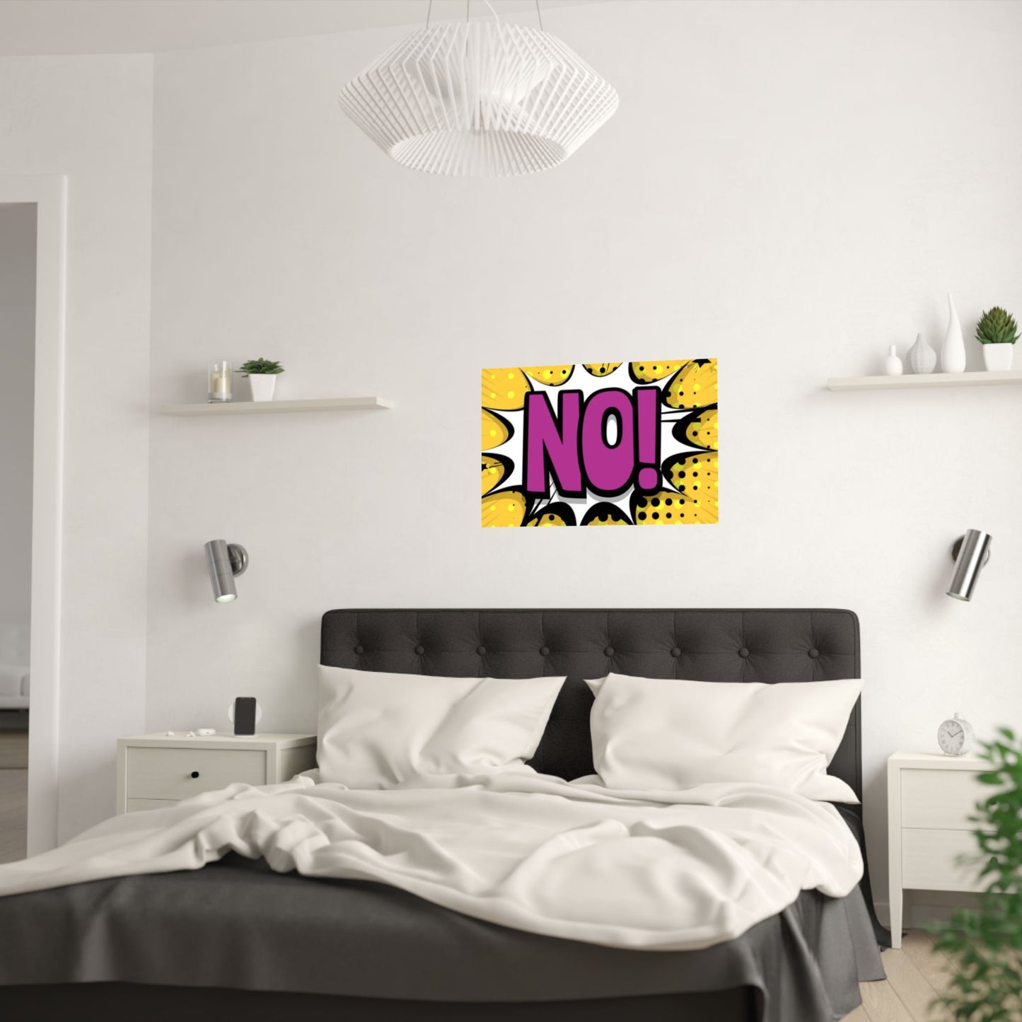 NO! Pop Art Satin Poster