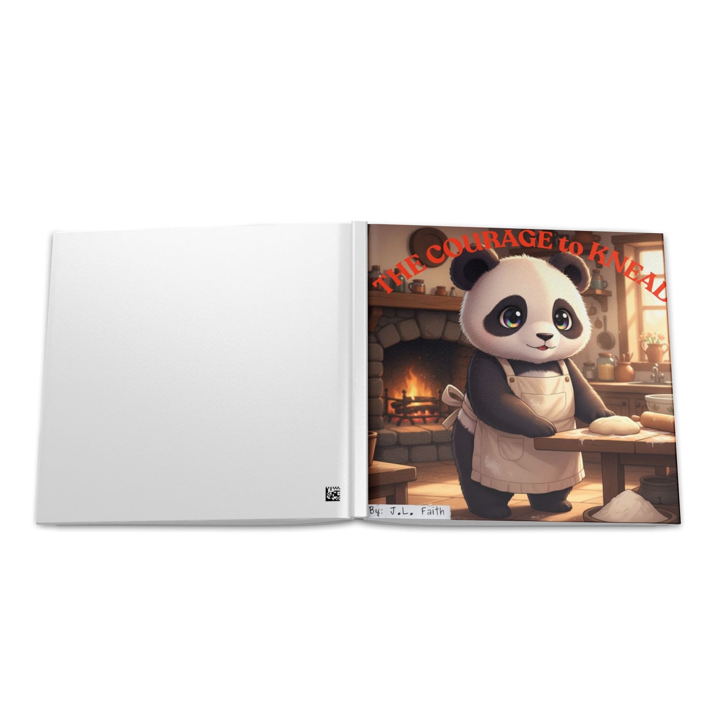 Hardcover Photo Book — “The Courage to Knead” Cute Panda Baking Keepsake