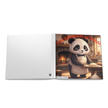 Hardcover Photo Book — “The Courage to Knead” Cute Panda Baking Keepsake