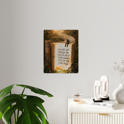 Acrylic Wall Art — "You Can't Get Through the Book of Life" Inspirational Quote Panel