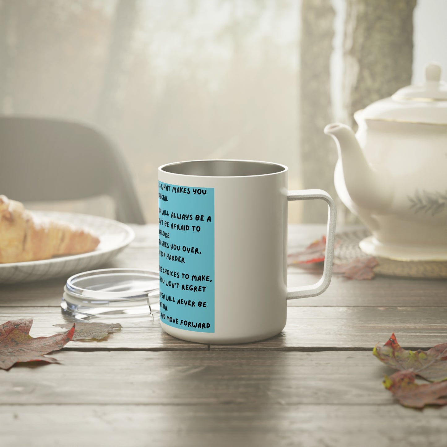 Inspirational Quote 10oz Insulated Coffee Mug — Encouragement Design