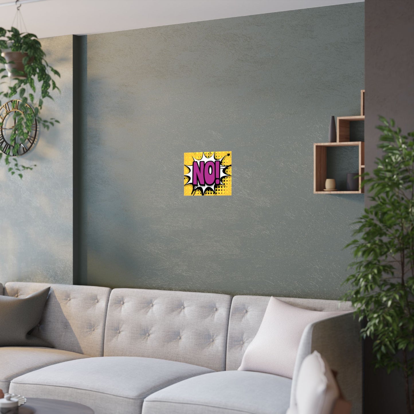 NO! Pop Art Satin Poster
