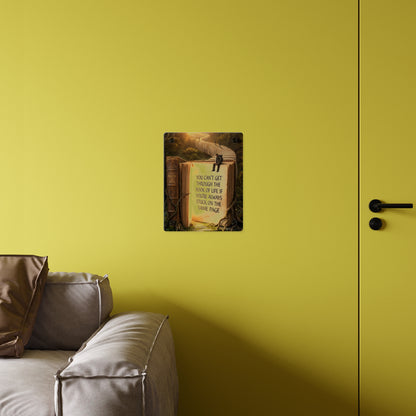 Acrylic Wall Art — "You Can't Get Through the Book of Life" Inspirational Quote Panel