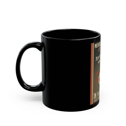 Inspirational Black Mug — “Never Let the Odds…” Floral Quote (11oz/15oz)