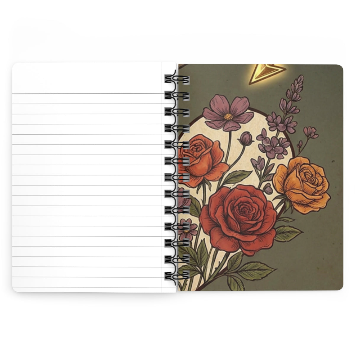 Inspirational Floral Journal — "Never Let the Odds…In Your Heart" Spiral Notebook