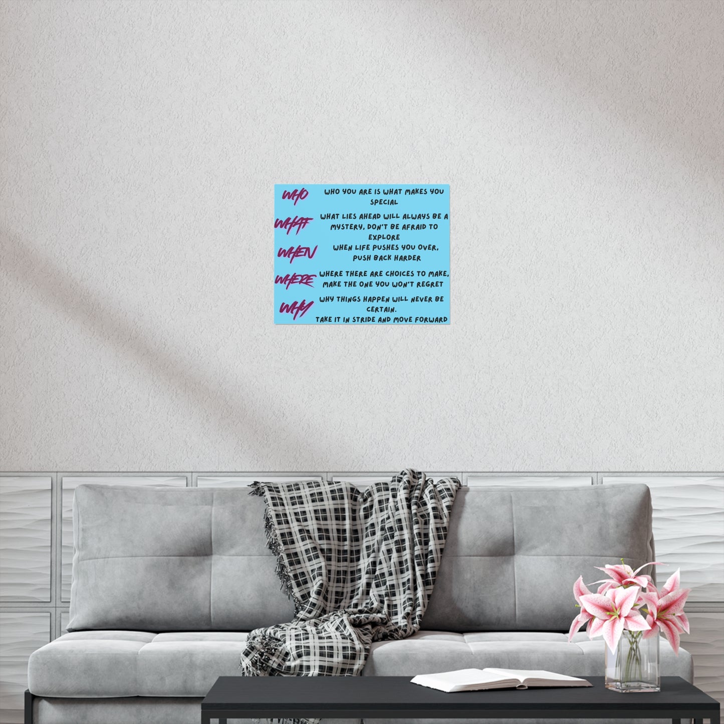 Inspirational Who/What/When/Where/Why Motivational Poster