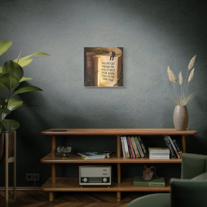 Inspirational Canvas Wall Art — "You Can't Get Through the Book of Life..."