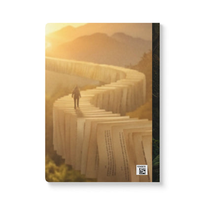Inspirational Softcover Journal — "You Can't Get Through the Book of Life if You're Always Stuck on the Same Page"