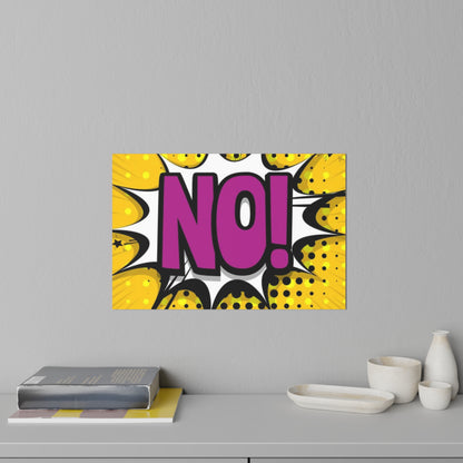 Pop Art "NO!" Wall Decal - Bold Comic Speech Bubble Sticker