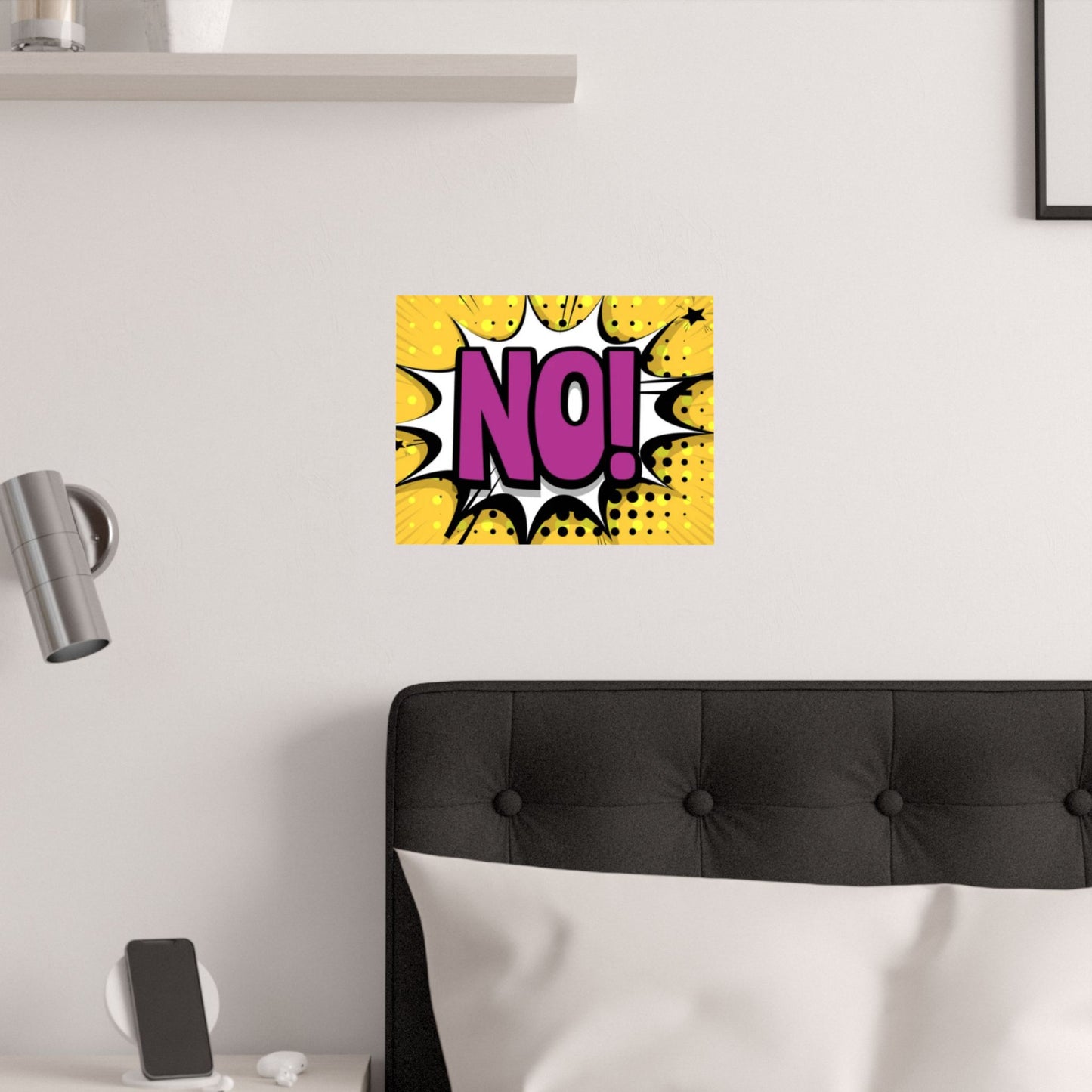 NO! Pop Art Satin Poster
