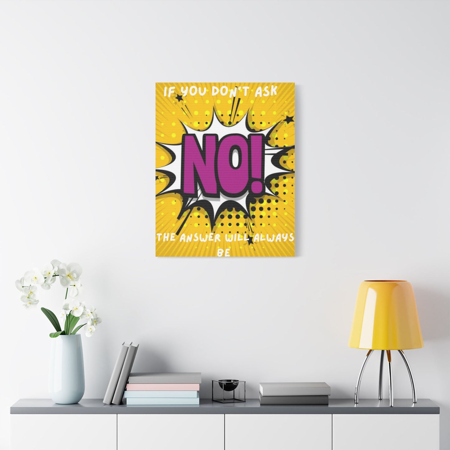 If You Don't Ask The Answer Will Always Be No - Satin Stretched Canvas
