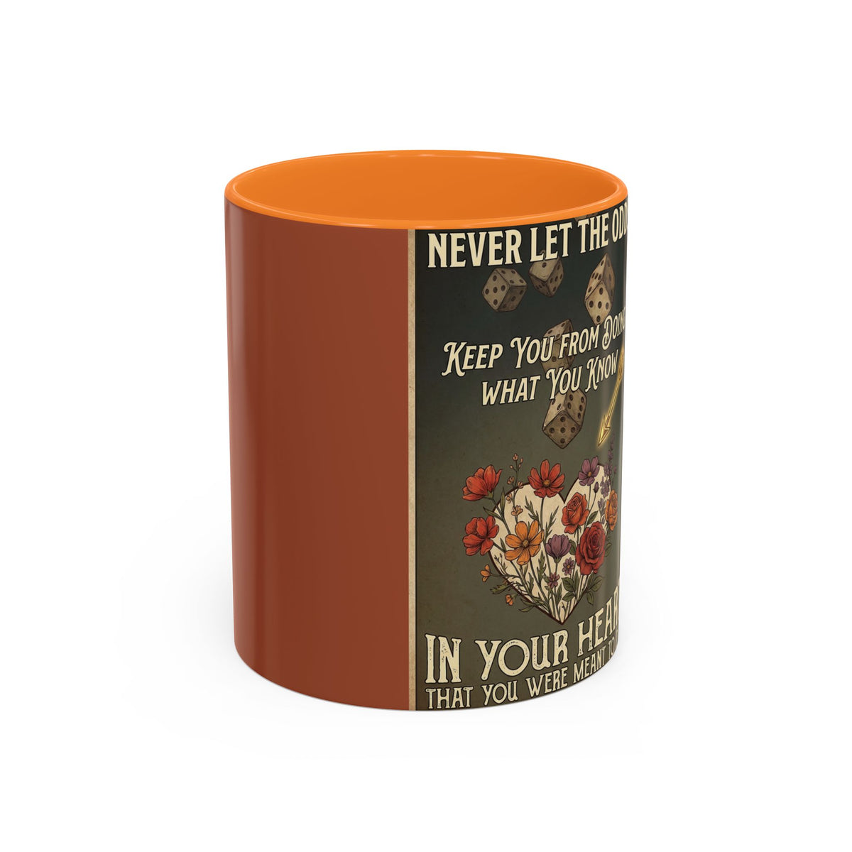 Inspirational Vintage Dice & Roses Coffee Mug (11oz/15oz)