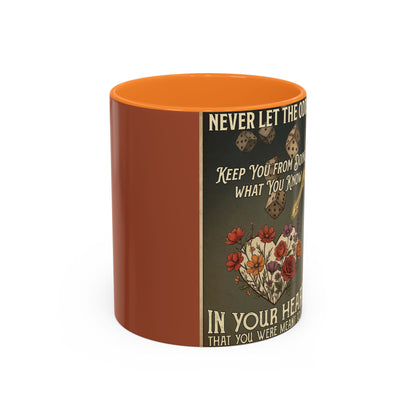 Inspirational Vintage Dice & Roses Coffee Mug (11oz/15oz)