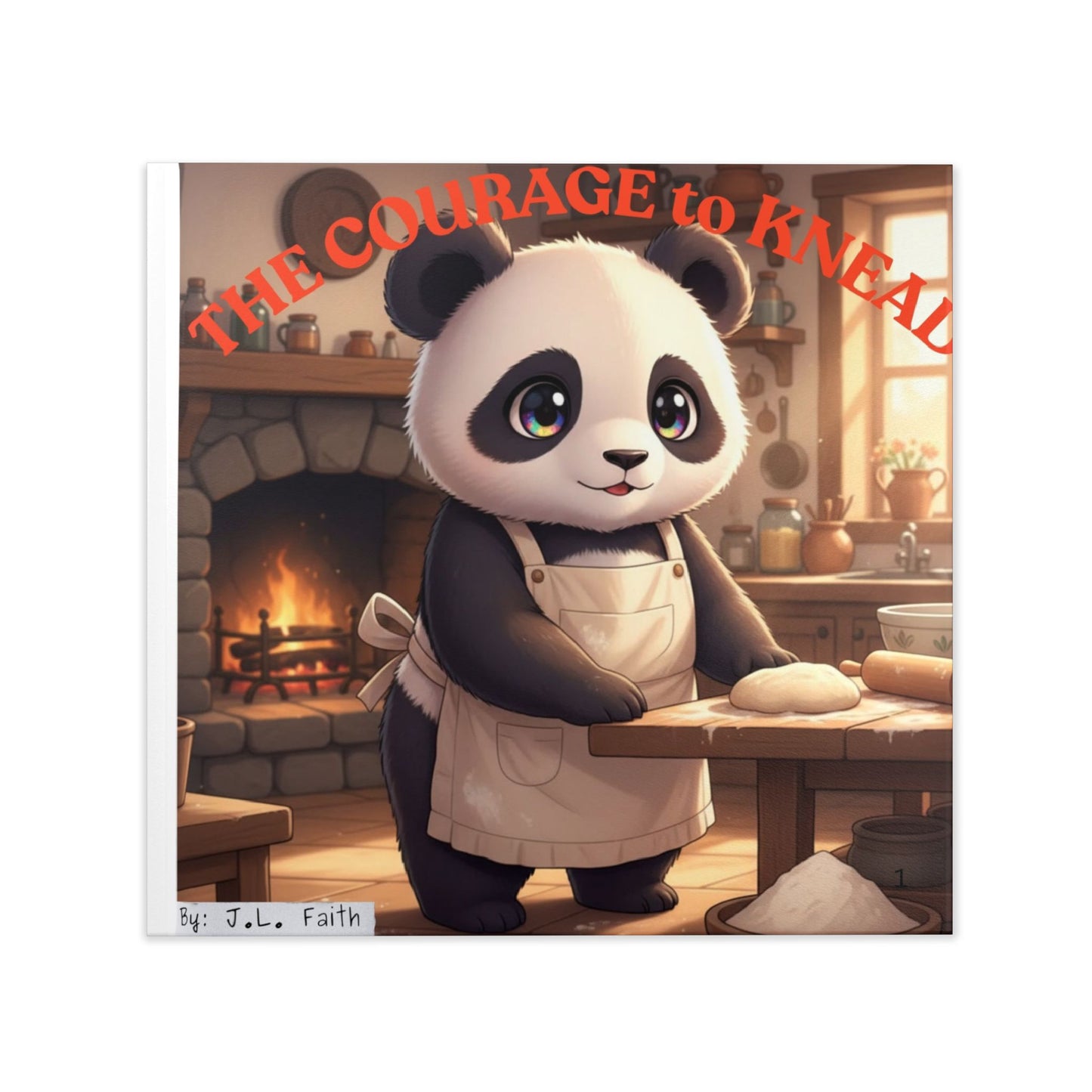 Hardcover Photo Book — “The Courage to Knead” Cute Panda Baking Keepsake