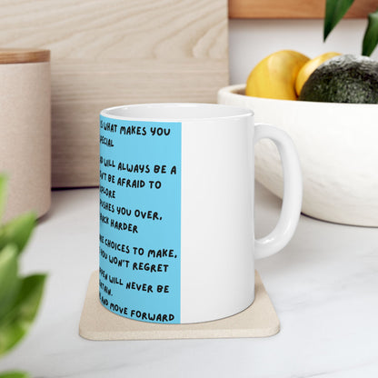Inspirational Quote Ceramic Mug (11oz) – Motivational Morning Coffee Cup