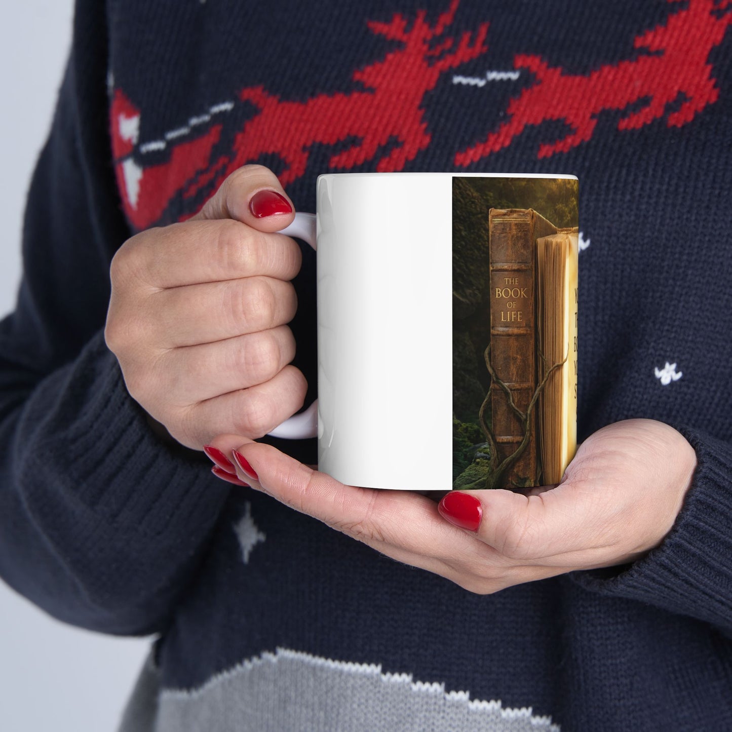 Motivational Book Quote Ceramic Mug — “You Can't Get Through the Book of Life…” (11oz & 15oz)