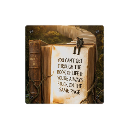 Acrylic Wall Art — "You Can't Get Through the Book of Life" Inspirational Quote Panel