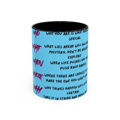 Inspirational Quote Color Accent Mug — Motivational Daily Reminder (11oz)